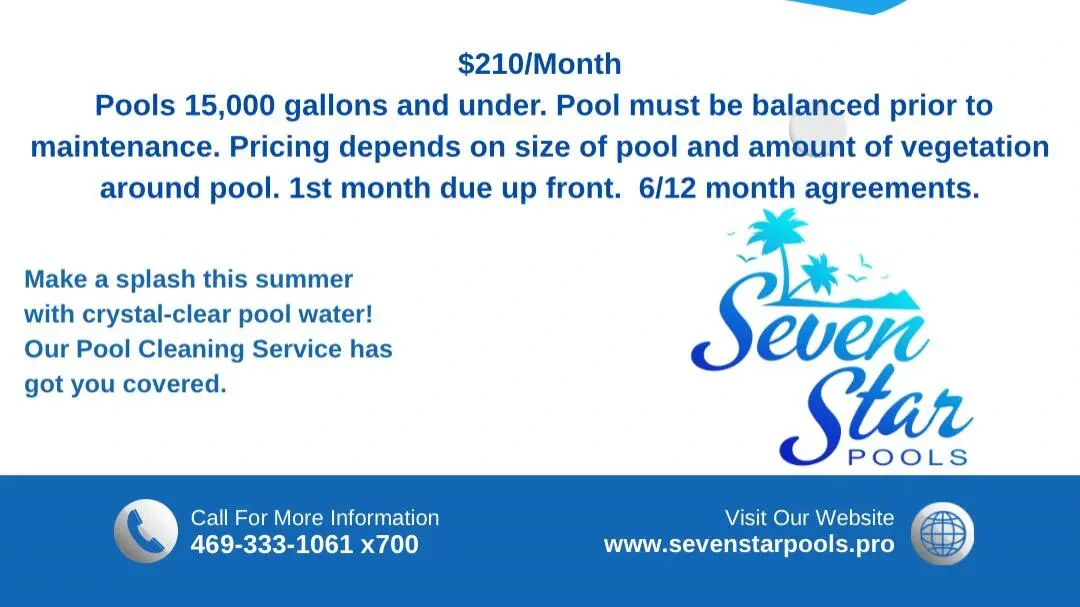 Work photo for 50% OFF - 1st Month Pool Cleaning Service with Service Agreement.