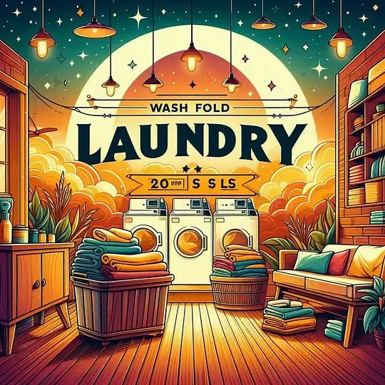 Work photo for Wash & Fold Laundry Service (20lbs)