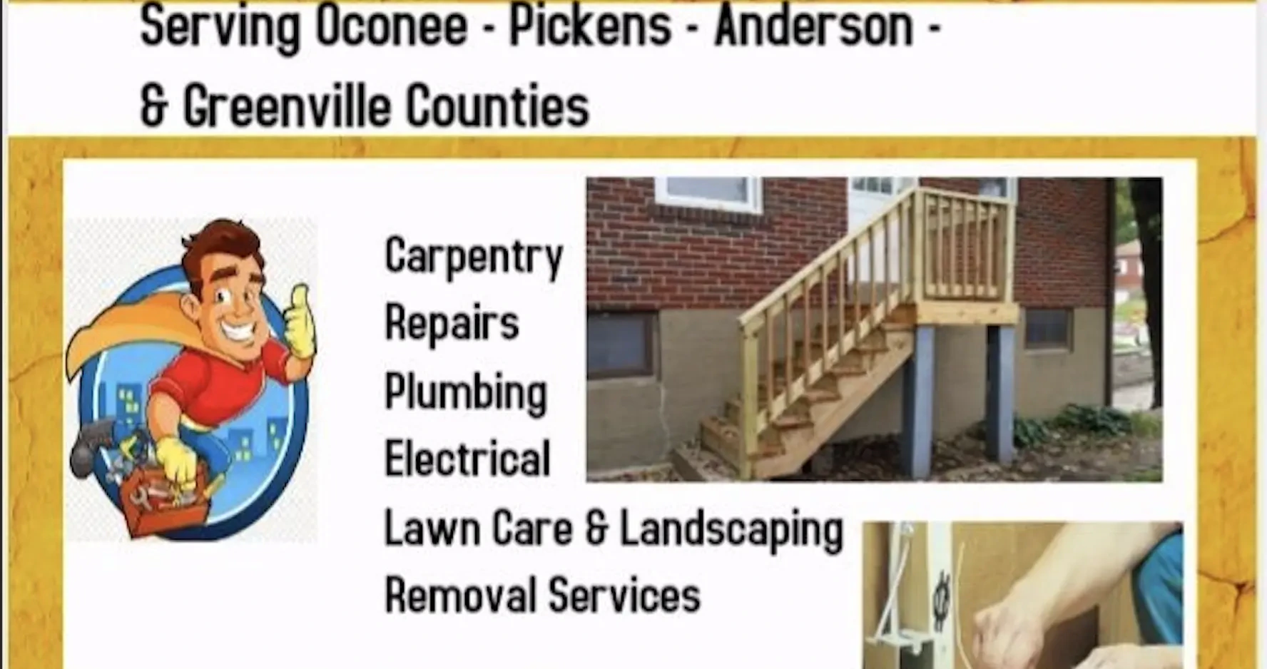 Work photo for FREE Quotes - Electrical, Plumbing, Carpentry, Lawn Care, and Removal Services
