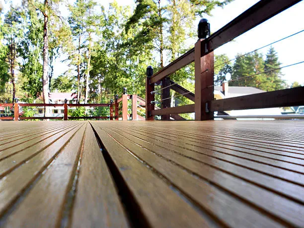 Work photo for Deck repair, railings and painting