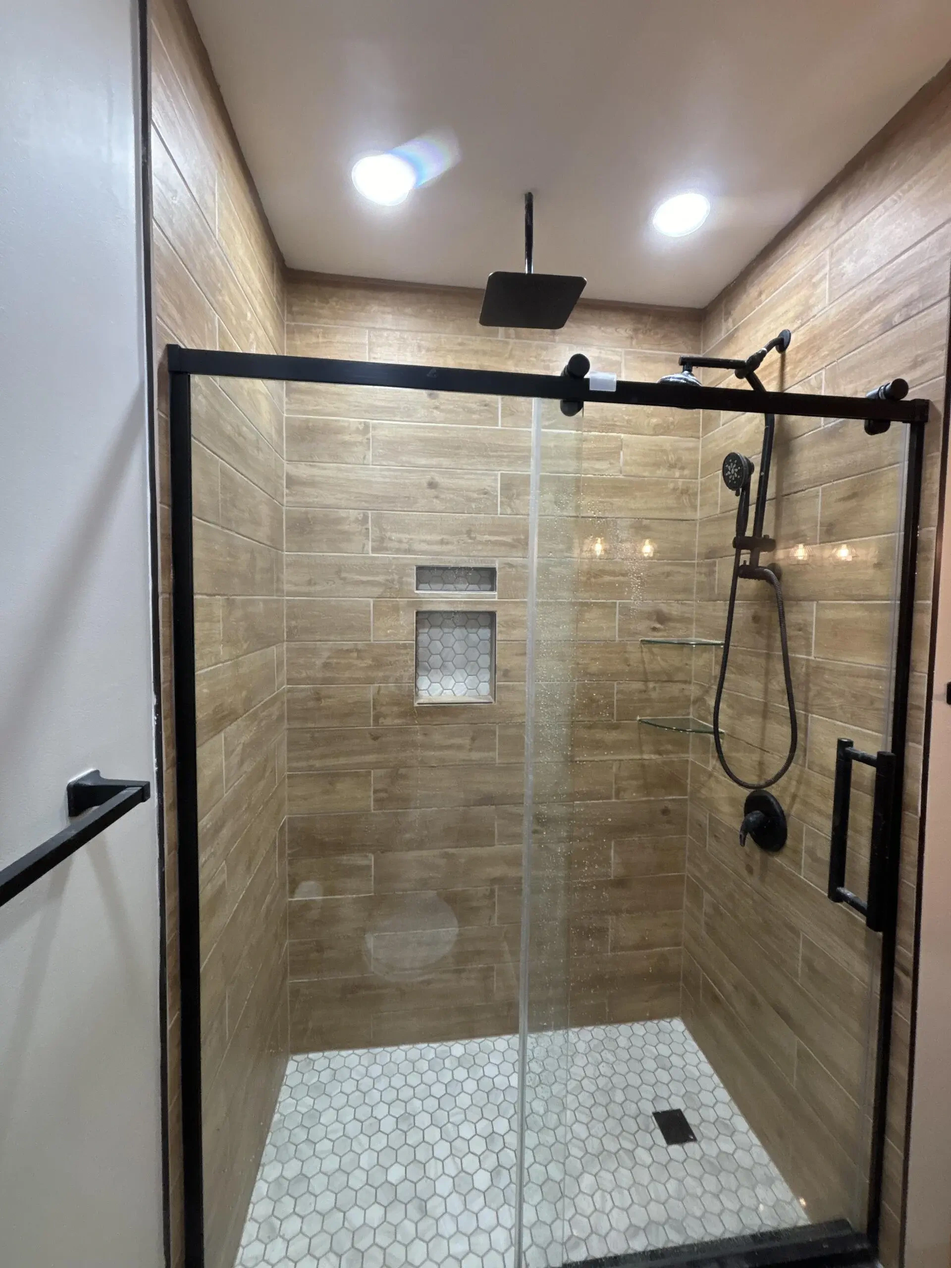 Work photo for Master Bathroom Remodeling: Demolition, Fixtures, Tiling, Painting $8000
