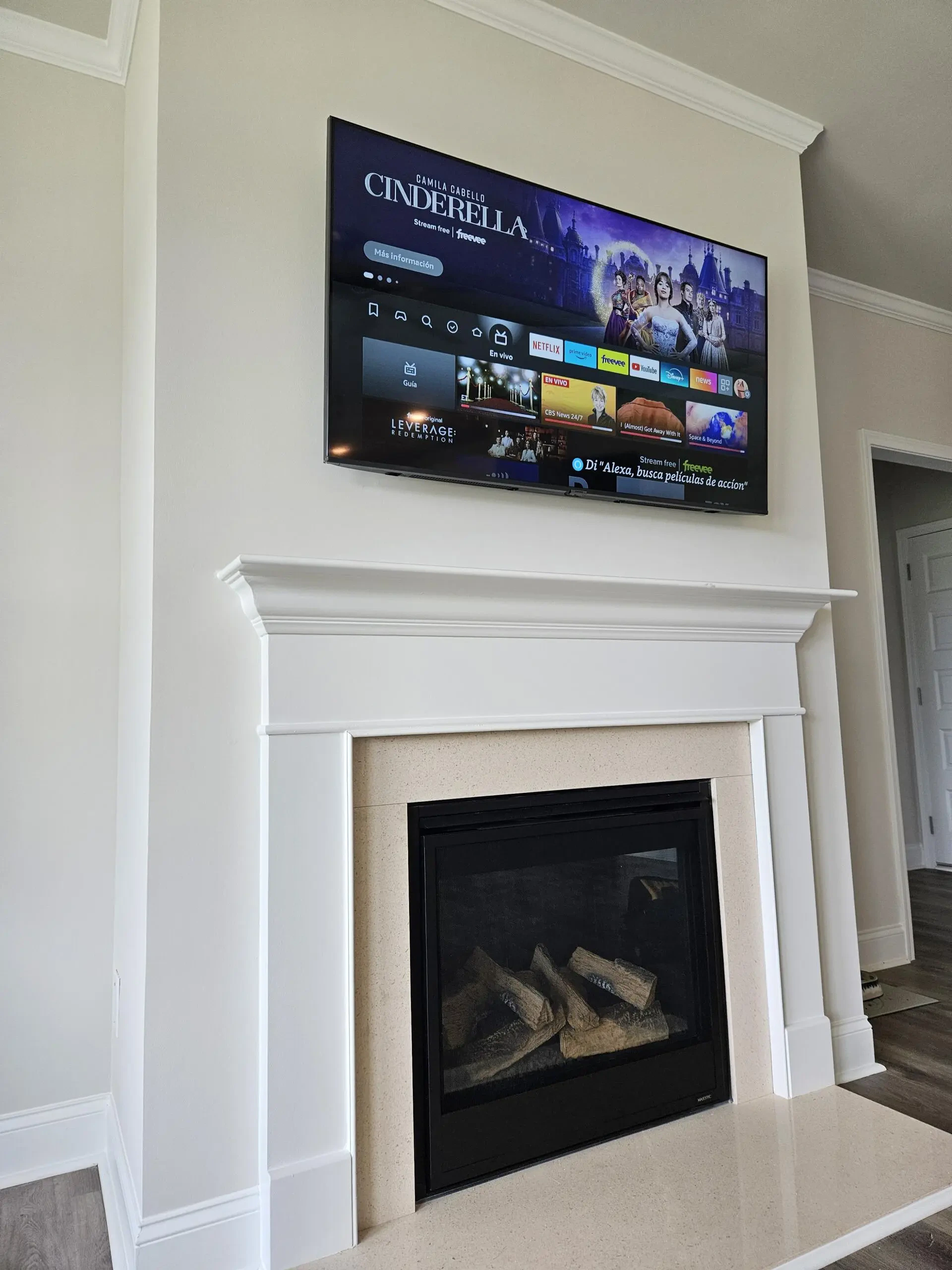 Work photo for TV Wall Mounting & Cable Connection Services $100