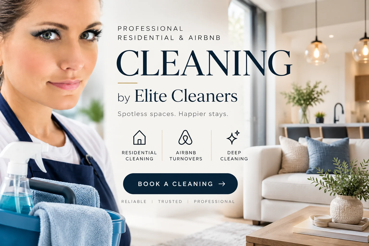 Work photo for Professional cleaning from Elite cleaners Residential or Airbnb's